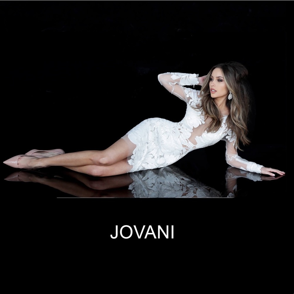 Jovani 62811 Long Sleeve Cocktail Dress